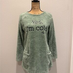 Cozy Green Fleece Pullover
